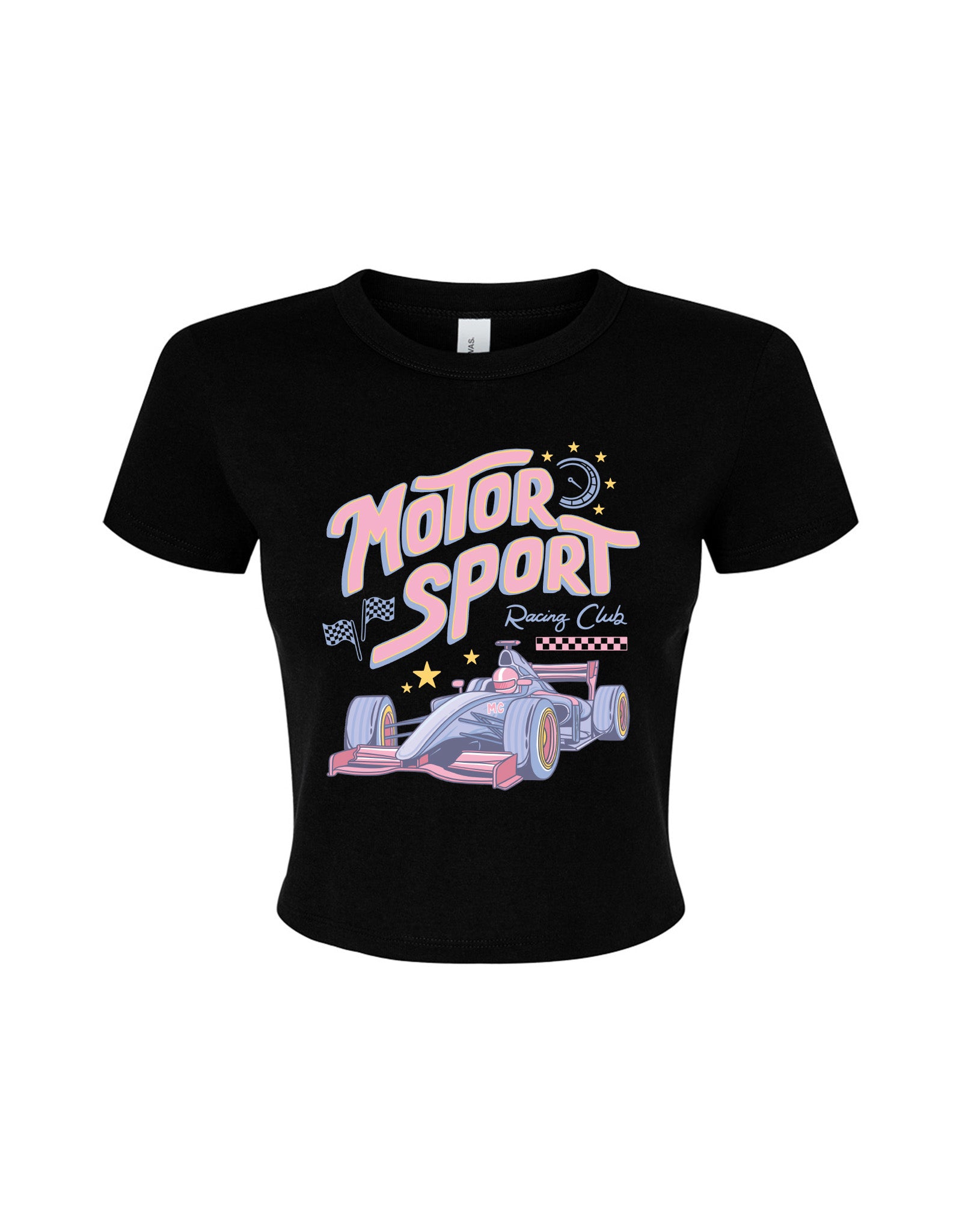 Motorsport Printed Micro Rib Baby Tee