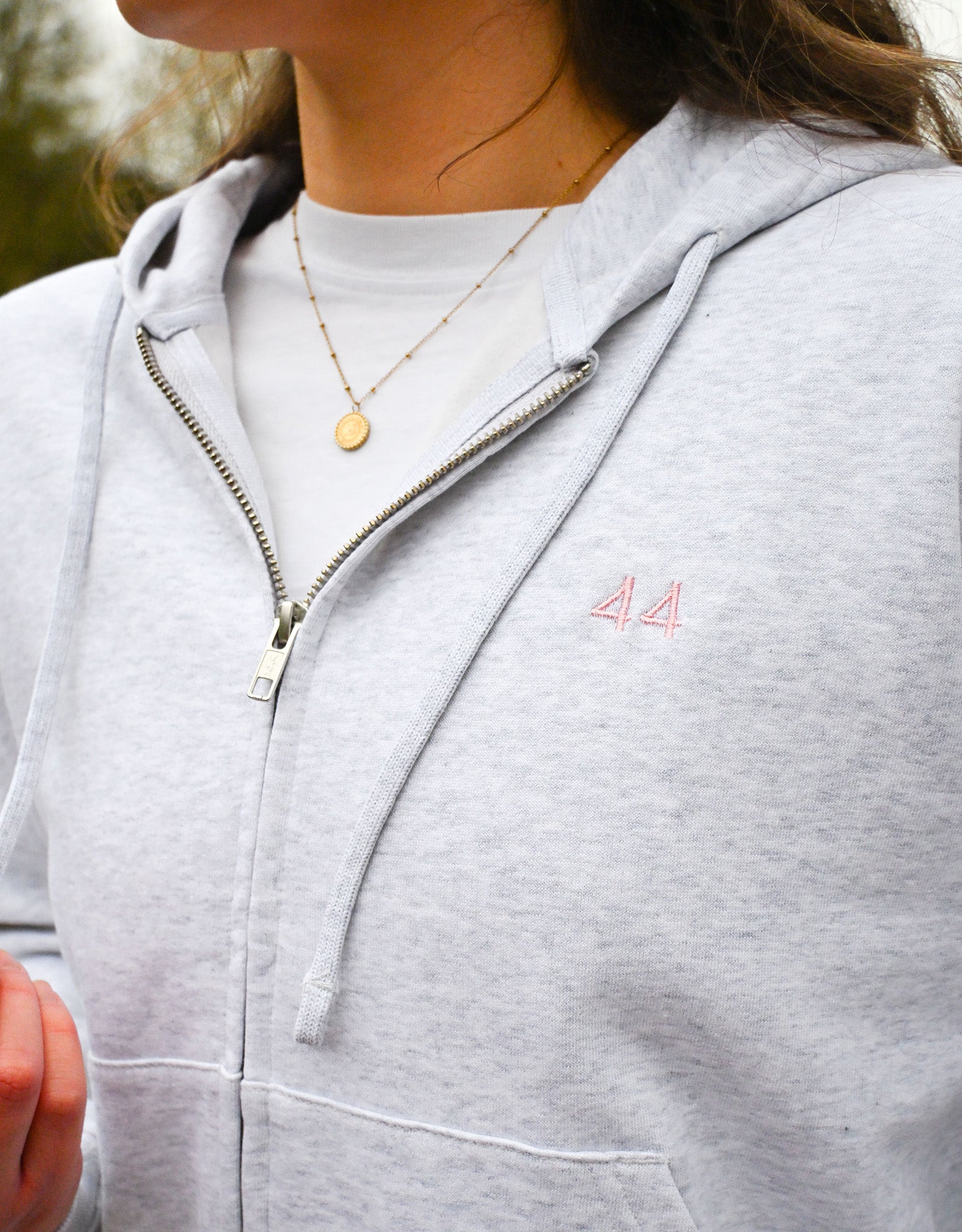 Motorsport Club Printed Boxy Organic Cotton Zip Hoodie