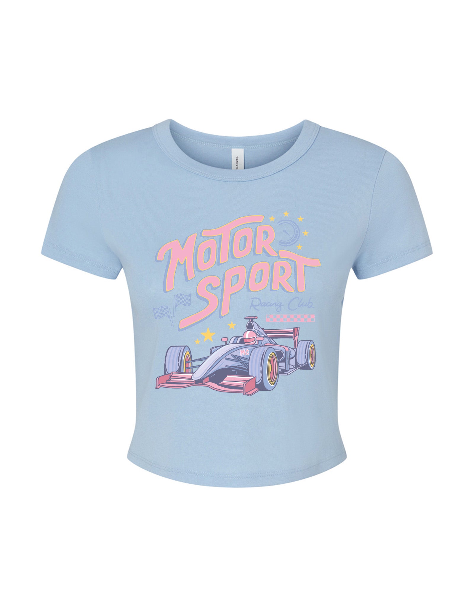 Motorsport Printed Micro Rib Baby Tee