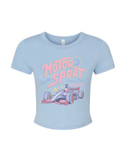 Motorsport Printed Micro Rib Baby Tee