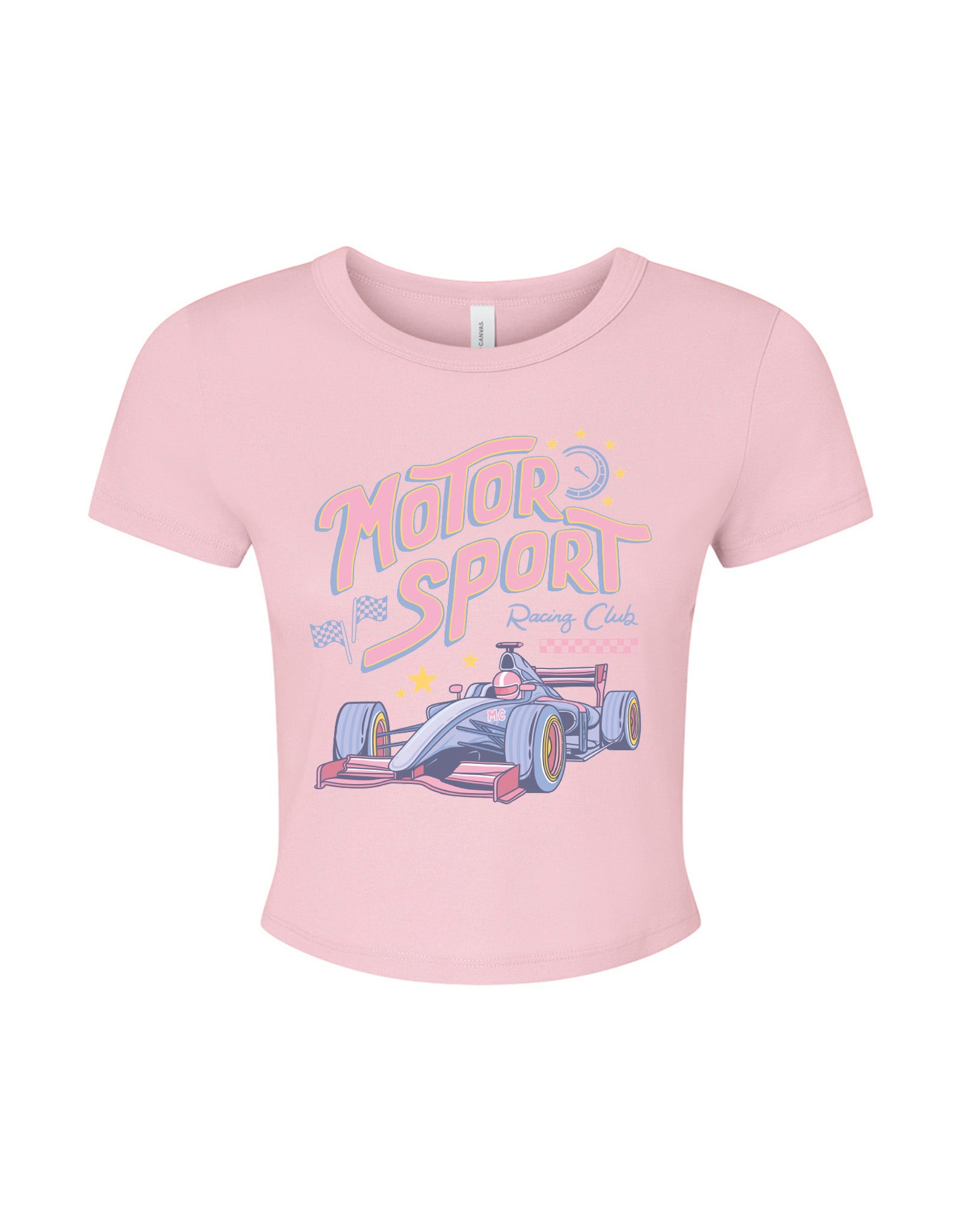 Motorsport Printed Micro Rib Baby Tee