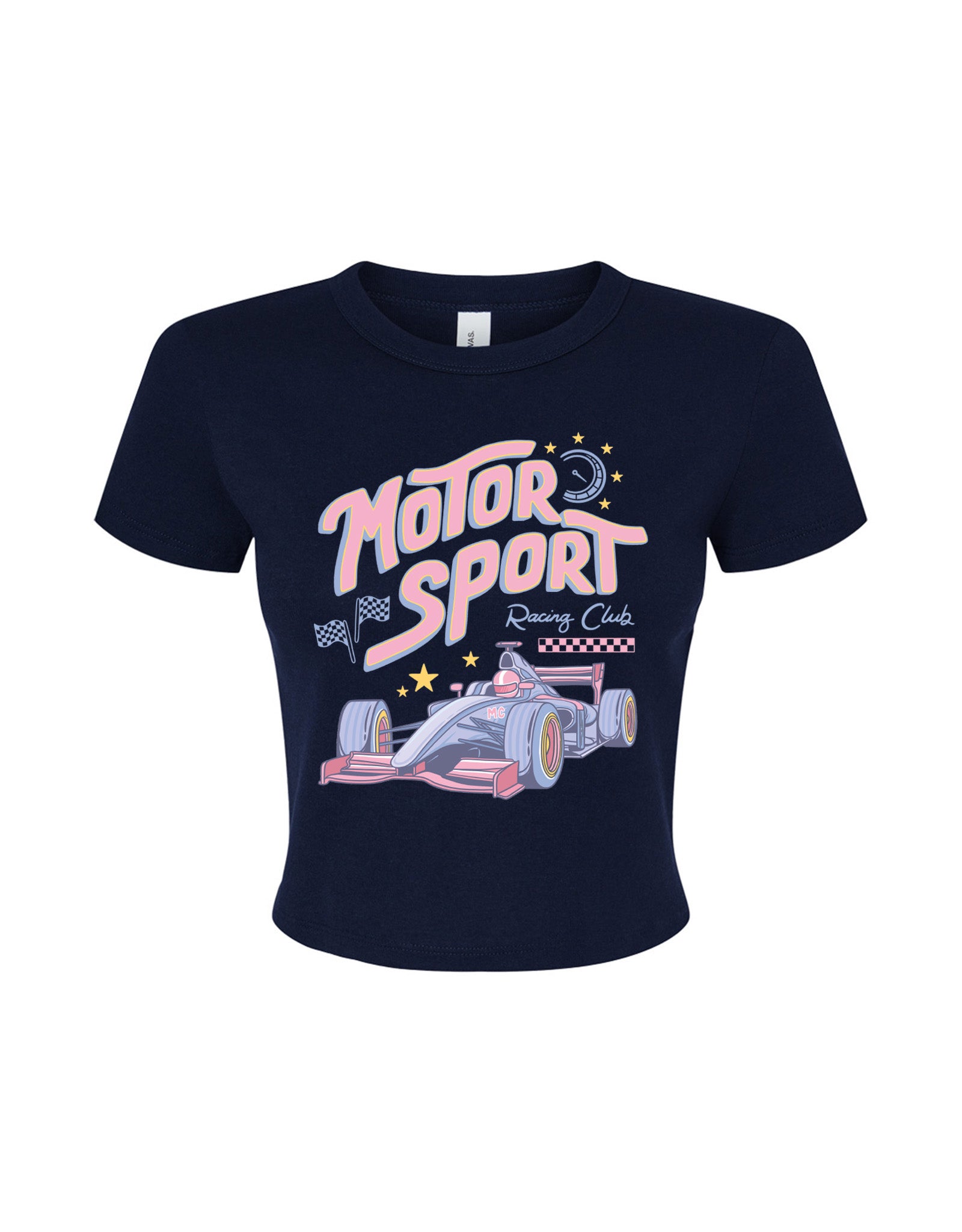 Motorsport Printed Micro Rib Baby Tee