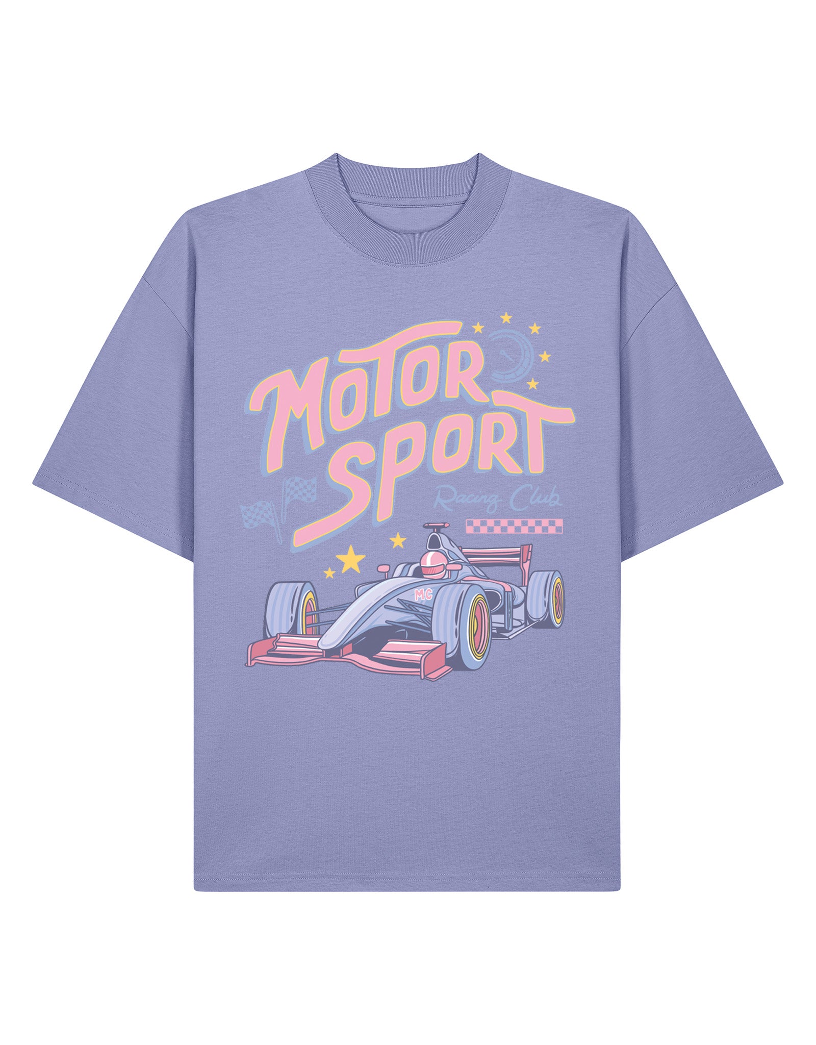 Motorsport Printed Oversized Organic Cotton T-Shirt