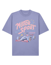 Motorsport Printed Oversized Organic Cotton T-Shirt