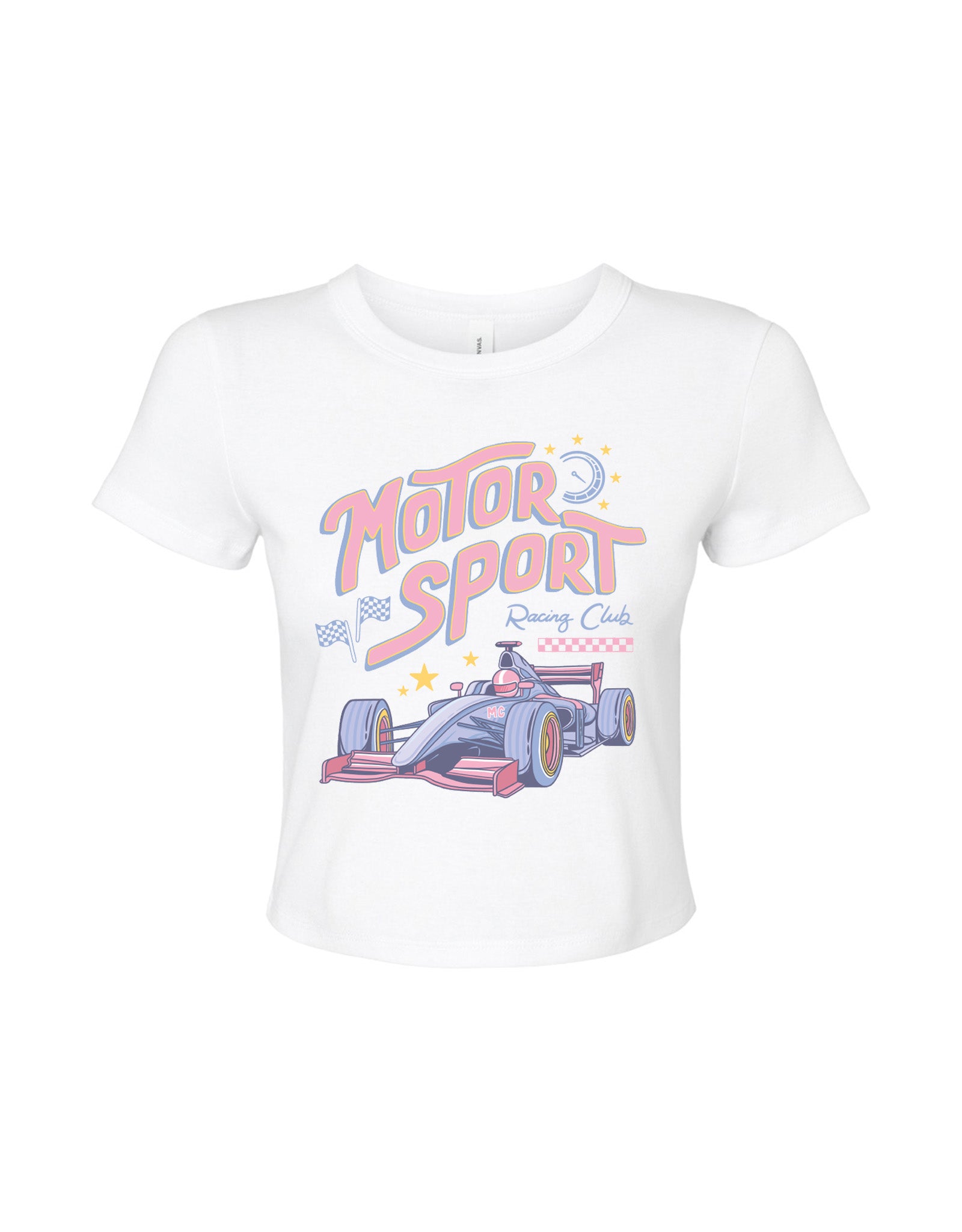 Motorsport Printed Micro Rib Baby Tee