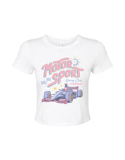 Motorsport Printed Micro Rib Baby Tee