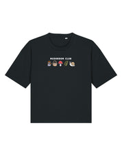 Mushroom Club Embroidered Boxy Organic Cotton Tee