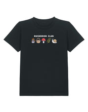 Mushroom Club Embroidered Organic Cotton Childrens T-Shirt