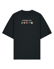 Mushroom Club Embroidered Oversized Organic Cotton Tee