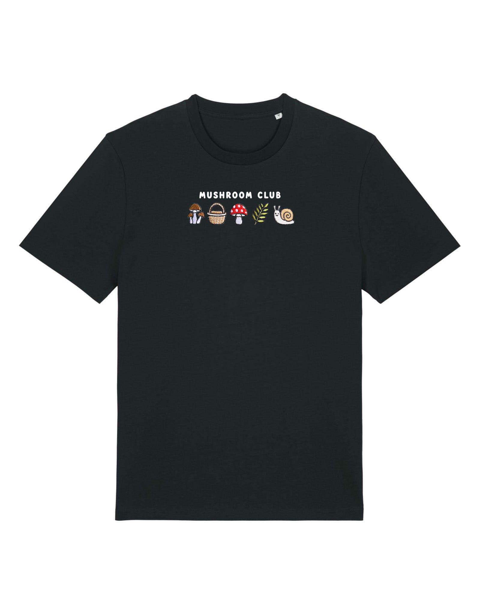 Mushroom Club Embroidered Organic Cotton T-Shirt
