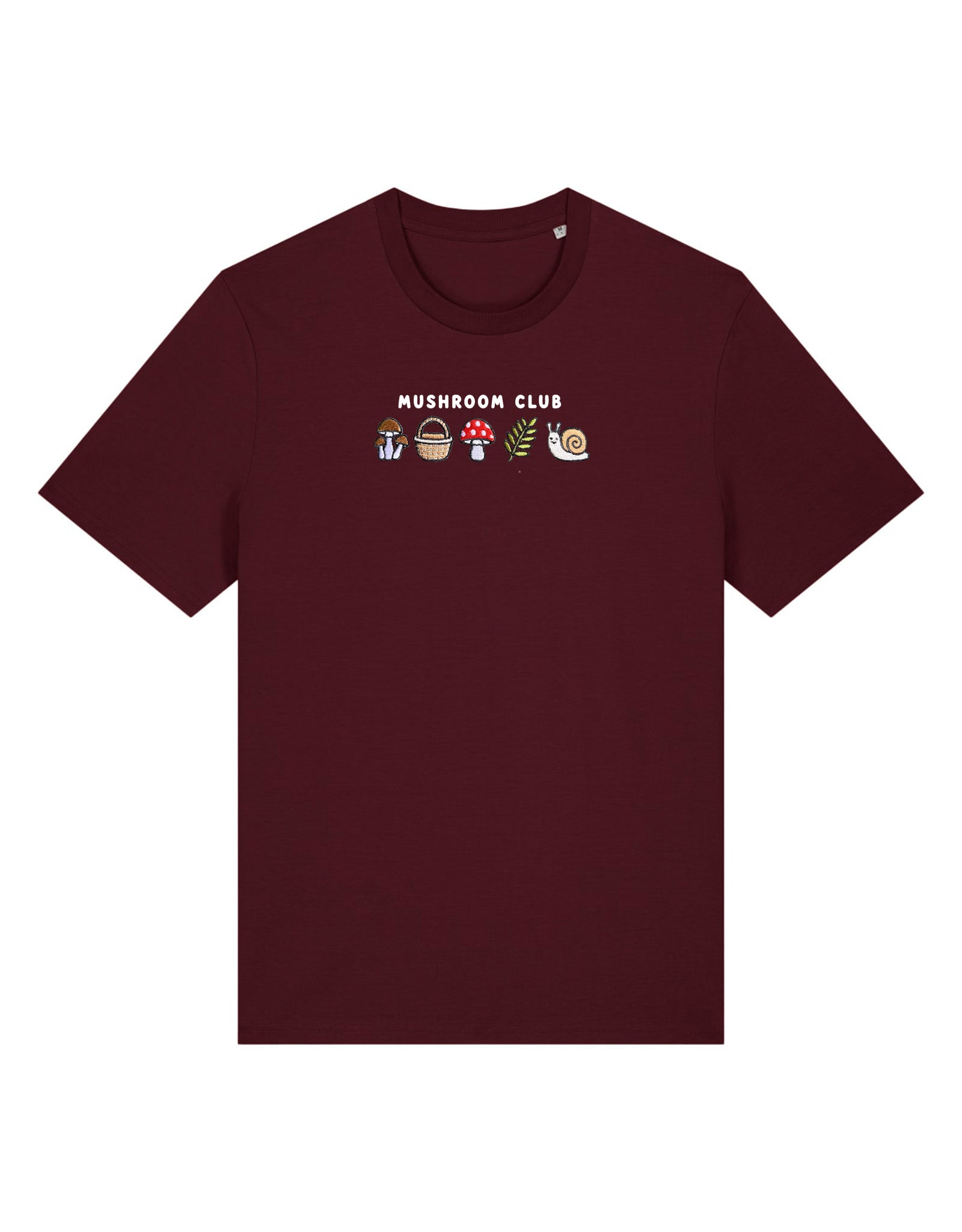 Mushroom Club Embroidered Organic Cotton T-Shirt