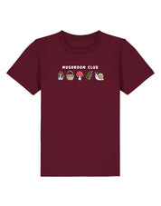 Mushroom Club Embroidered Organic Cotton Childrens T-Shirt