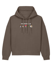 Mushroom Club Embroidered Boxy Organic Cotton Hoodie