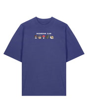Mushroom Club Embroidered Oversized Organic Cotton Tee