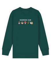 Mushroom Club Embroidered Organic Cotton Childrens Sweatshirt