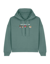 Mushroom Club Embroidered Boxy Organic Cotton Hoodie