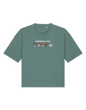 Mushroom Club Embroidered Boxy Organic Cotton Tee