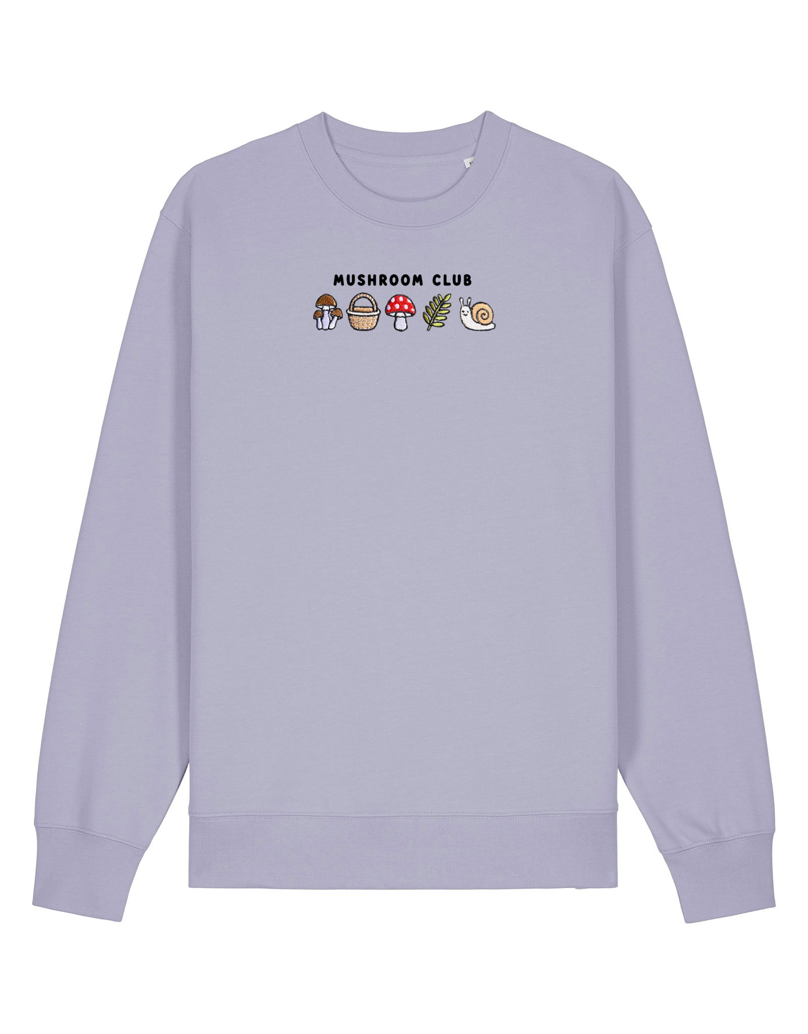 Mushroom Club Embroidered Organic Cotton Sweatshirt