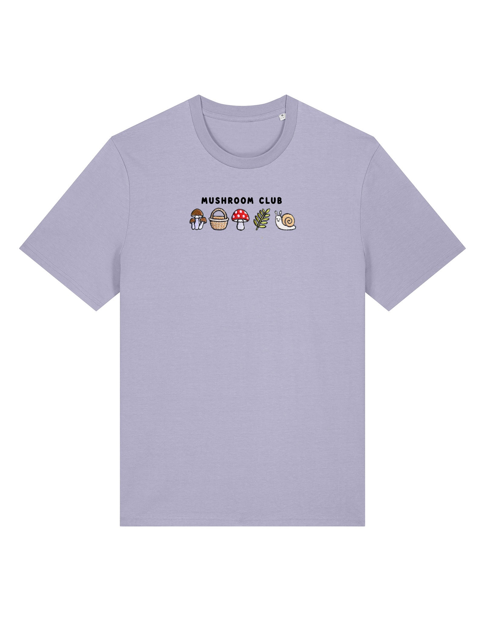 Mushroom Club Embroidered Organic Cotton T-Shirt