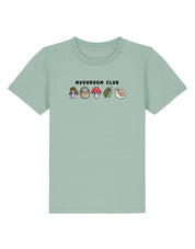 Mushroom Club Embroidered Organic Cotton Childrens T-Shirt