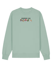 Mushroom Club Embroidered Organic Cotton Sweatshirt