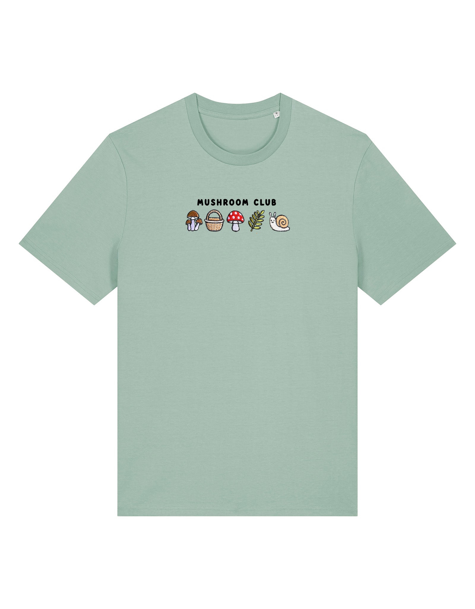 Mushroom Club Embroidered Organic Cotton T-Shirt