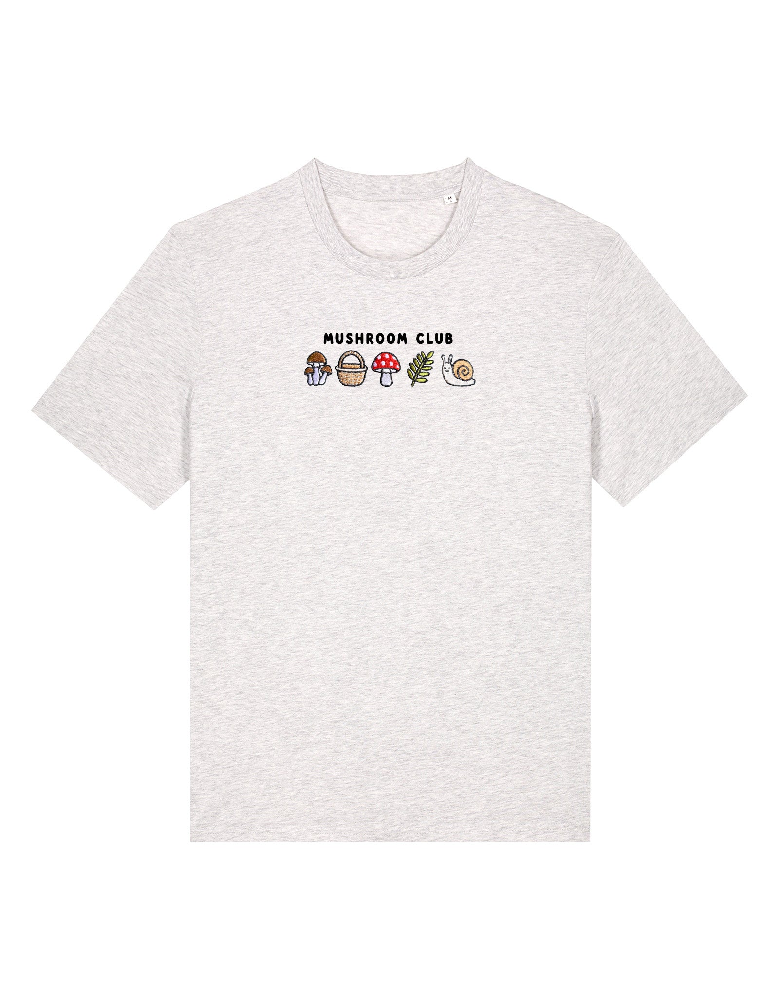 Mushroom Club Embroidered Organic Cotton T-Shirt