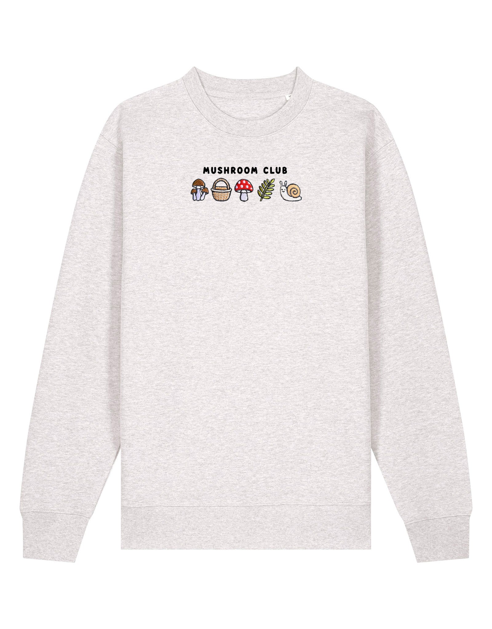 Mushroom Club Embroidered Organic Cotton Sweatshirt