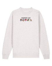 Mushroom Club Embroidered Organic Cotton Sweatshirt