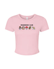 Mushroom Club Embroidered Micro Rib Baby Tee