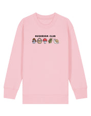 Mushroom Club Embroidered Organic Cotton Childrens Sweatshirt