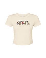 Mushroom Club Embroidered Micro Rib Baby Tee