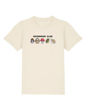 Mushroom Club Embroidered Organic Cotton Childrens T-Shirt