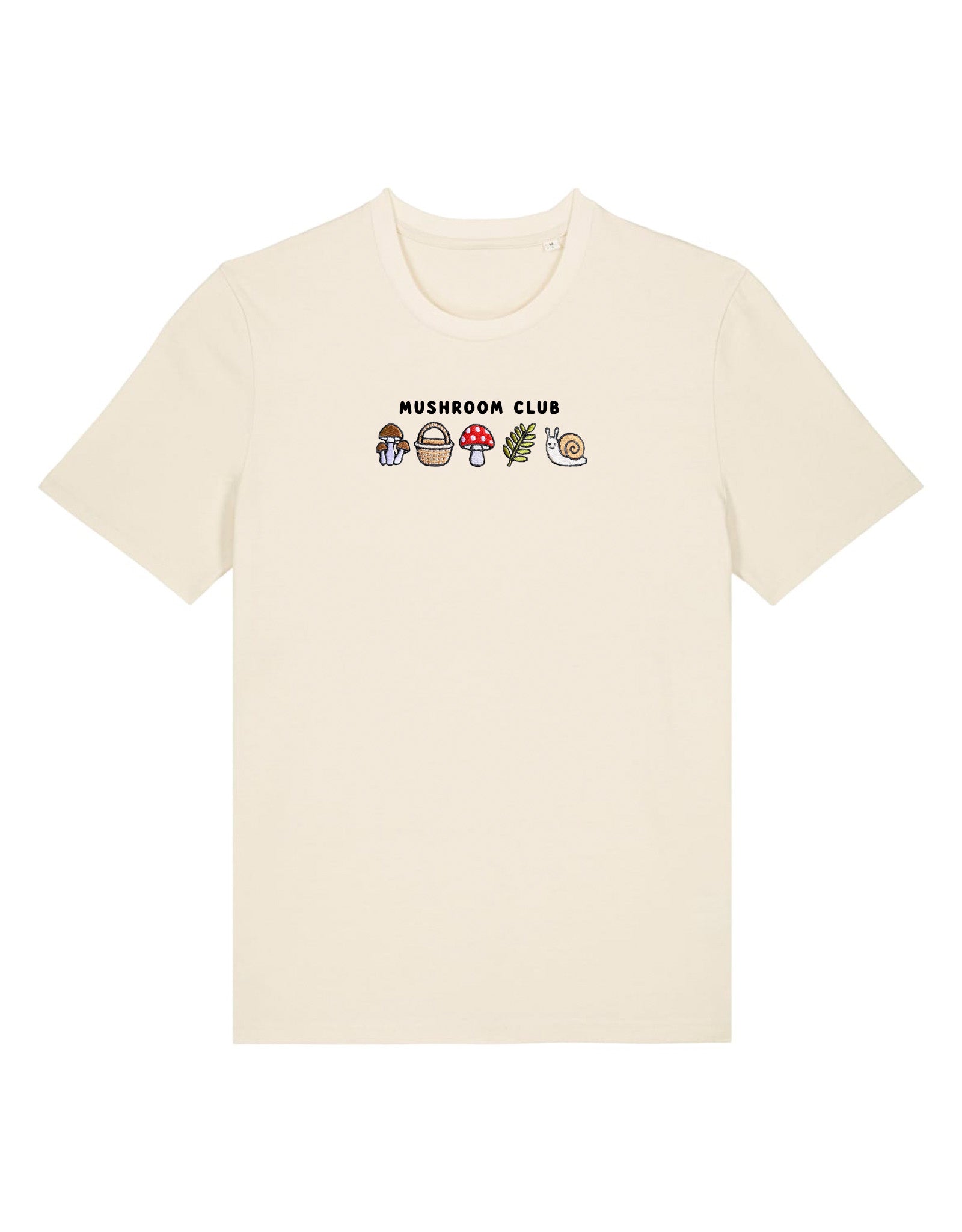 Mushroom Club Embroidered Organic Cotton T-Shirt