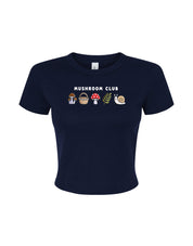 Mushroom Club Embroidered Micro Rib Baby Tee