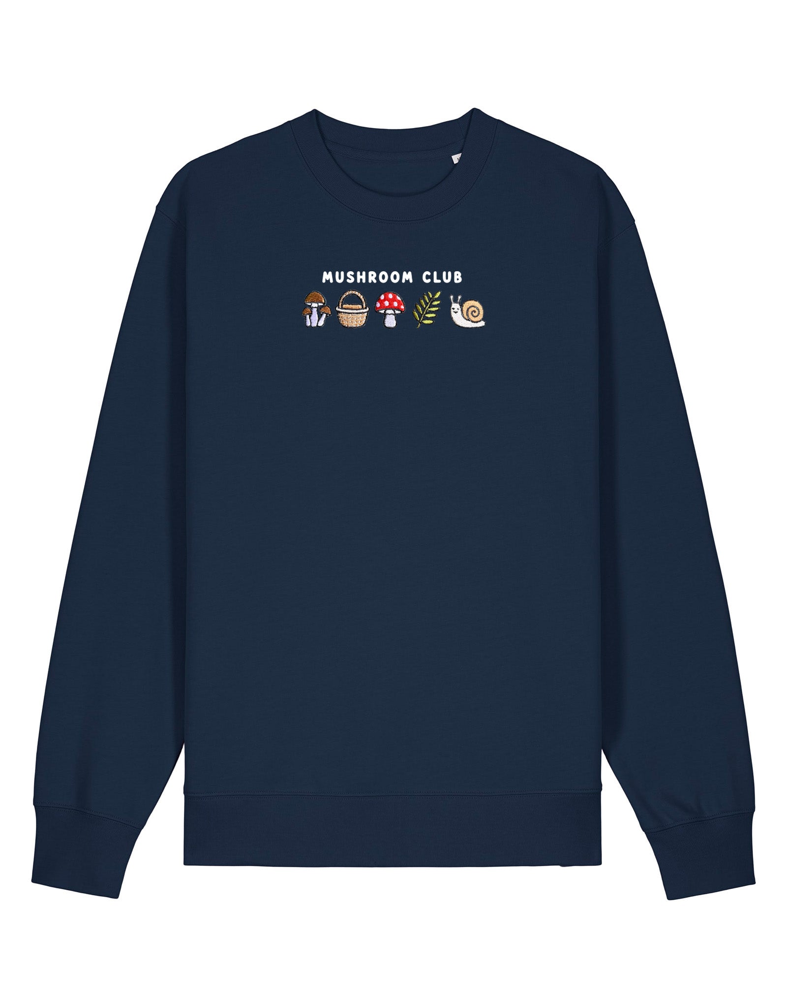 Mushroom Club Embroidered Organic Cotton Sweatshirt