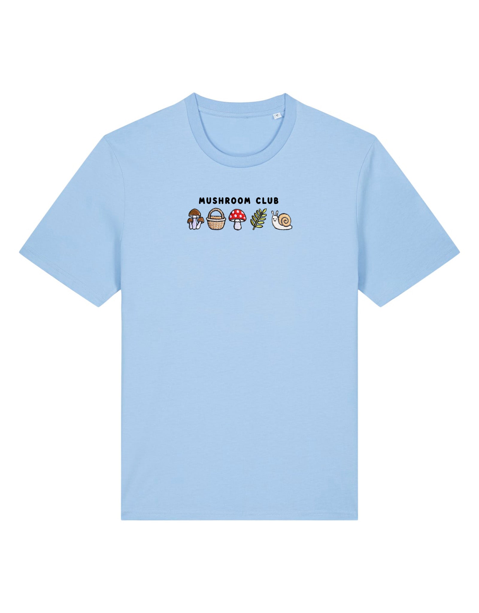 Mushroom Club Embroidered Organic Cotton T-Shirt