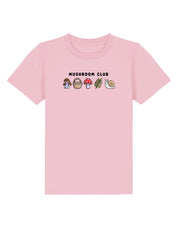 Mushroom Club Embroidered Organic Cotton Childrens T-Shirt