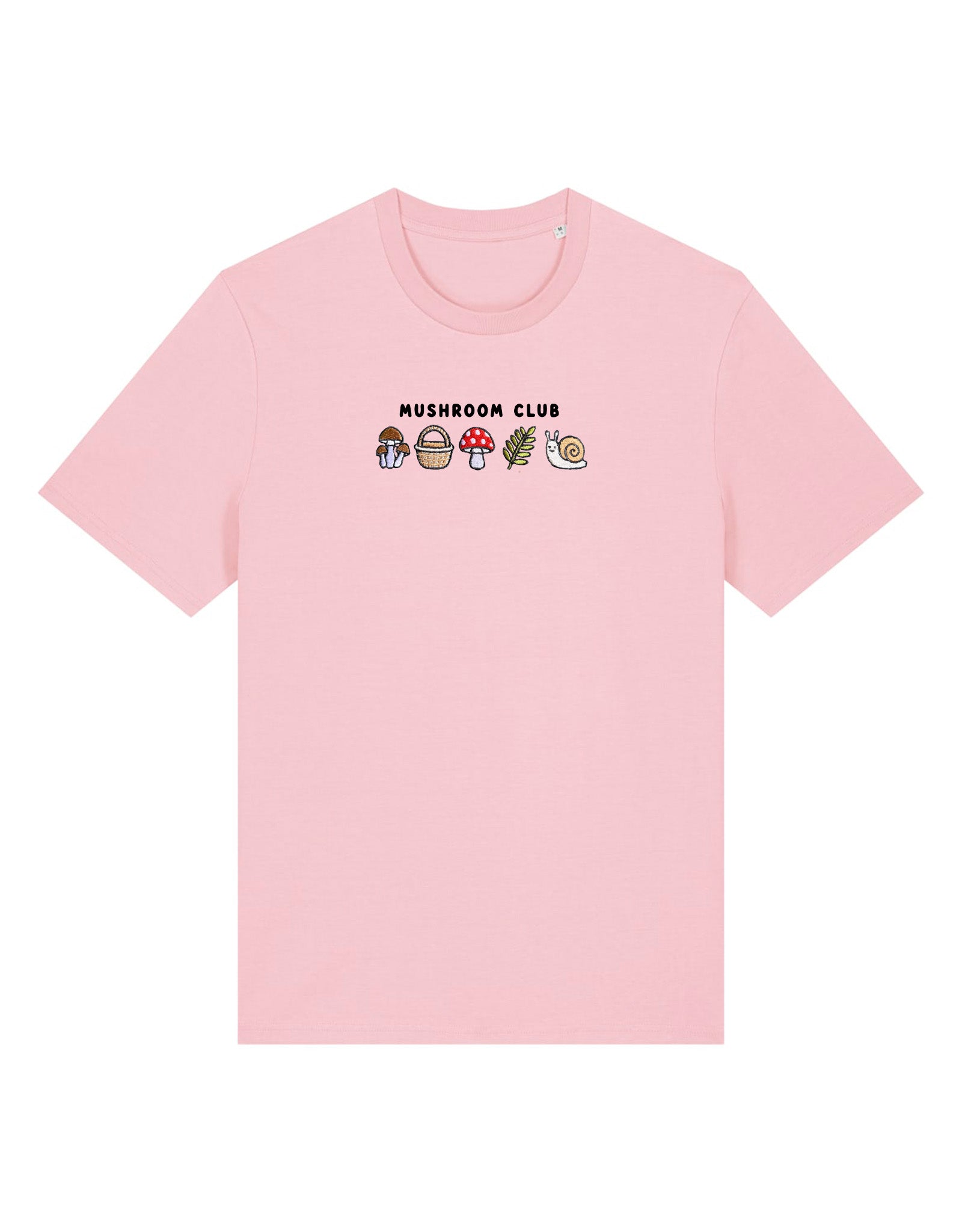 Mushroom Club Embroidered Organic Cotton T-Shirt