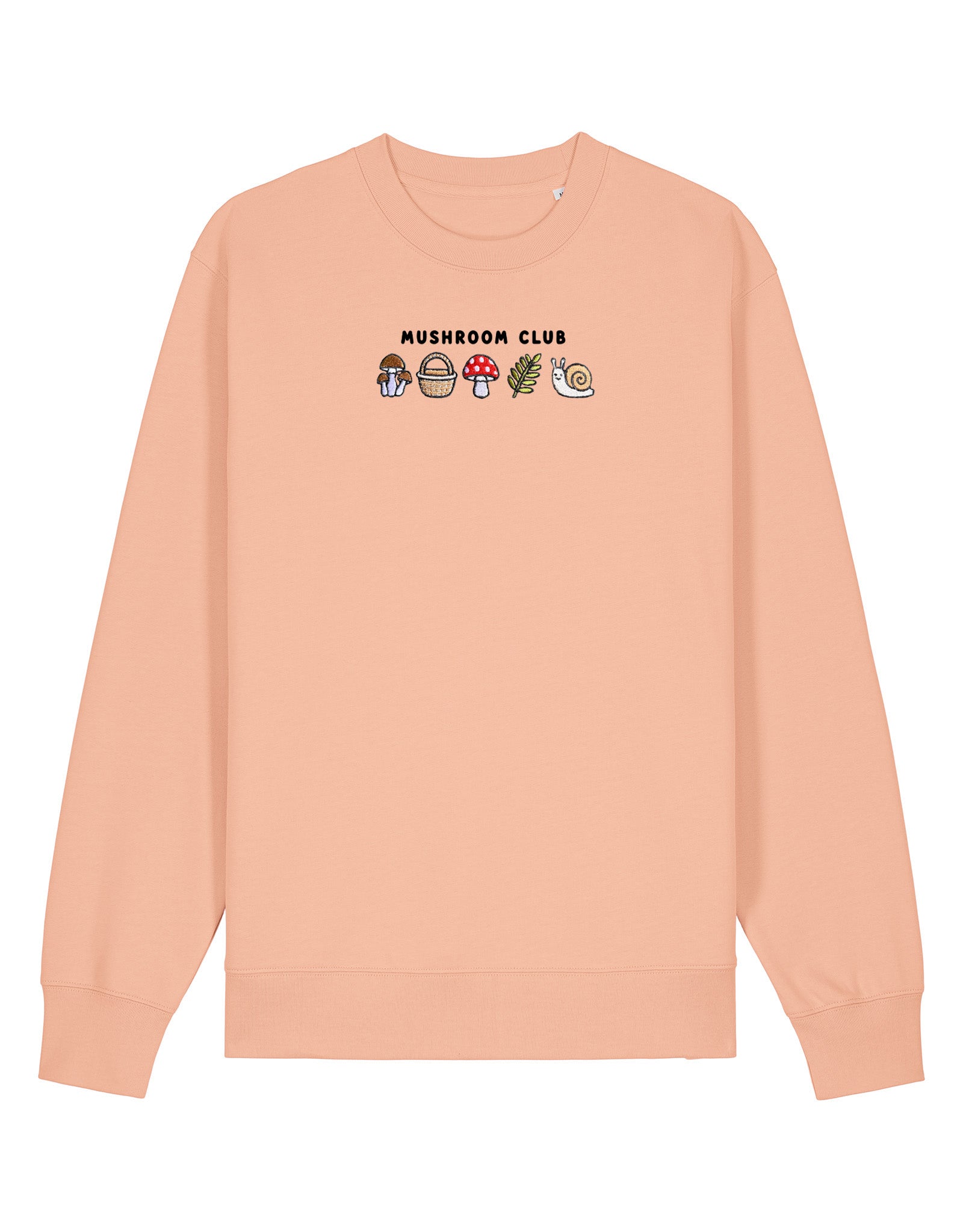 Mushroom Club Embroidered Organic Cotton Sweatshirt