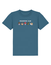 Mushroom Club Embroidered Organic Cotton Childrens T-Shirt