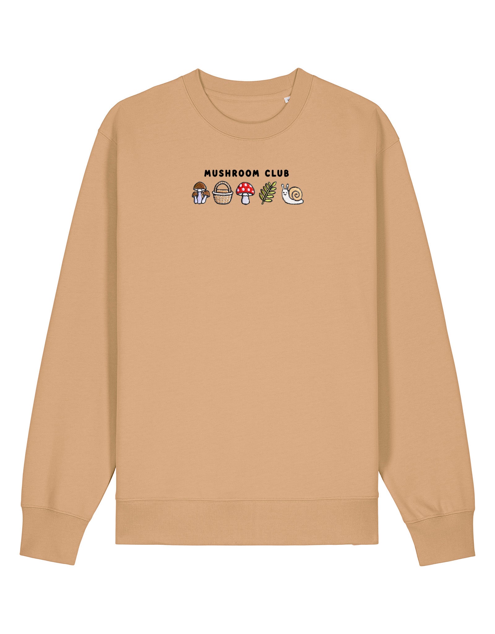 Mushroom Club Embroidered Organic Cotton Sweatshirt