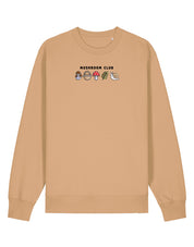 Mushroom Club Embroidered Organic Cotton Sweatshirt