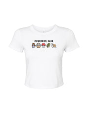 Mushroom Club Embroidered Micro Rib Baby Tee