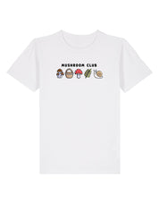 Mushroom Club Embroidered Organic Cotton Childrens T-Shirt