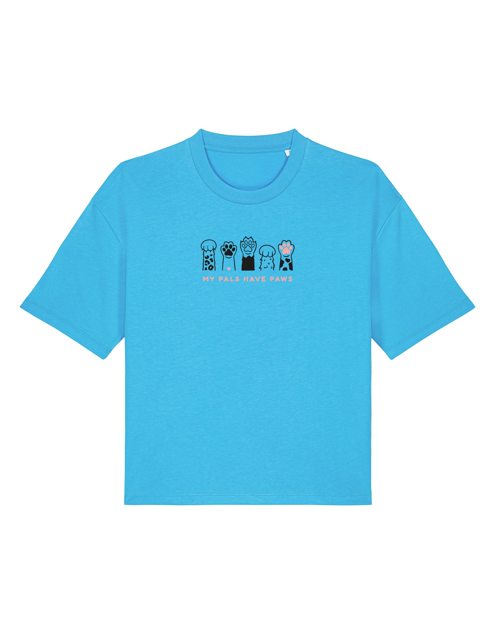 My Pals Have Paws Embroidered Boxy Organic Cotton Tee