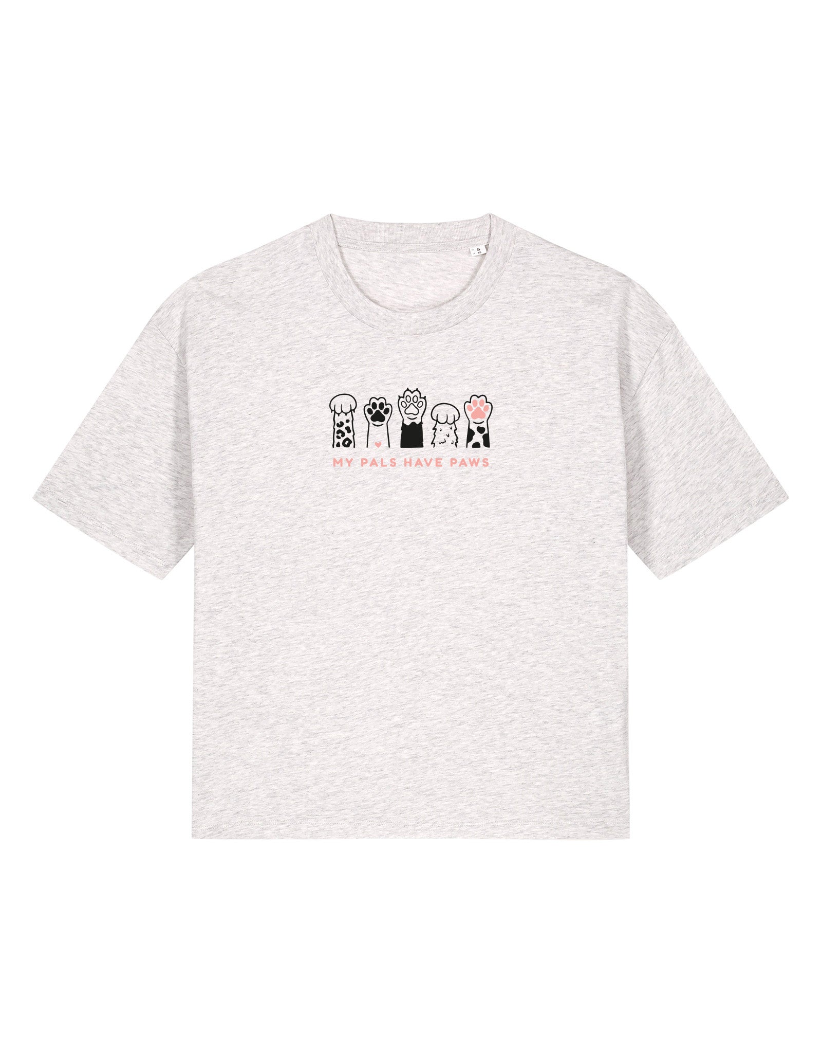 My Pals Have Paws Embroidered Boxy Organic Cotton Tee