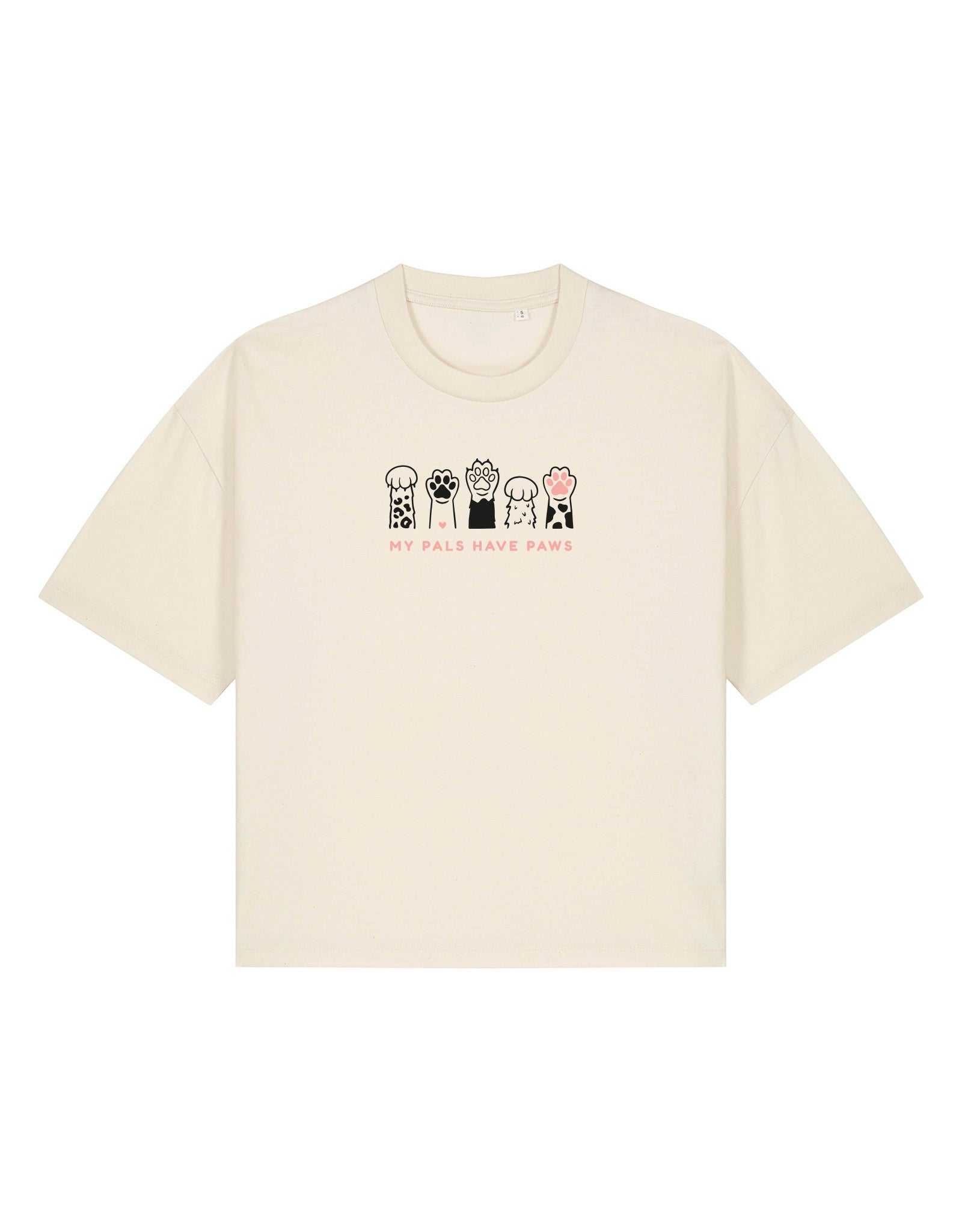 My Pals Have Paws Embroidered Boxy Organic Cotton Tee