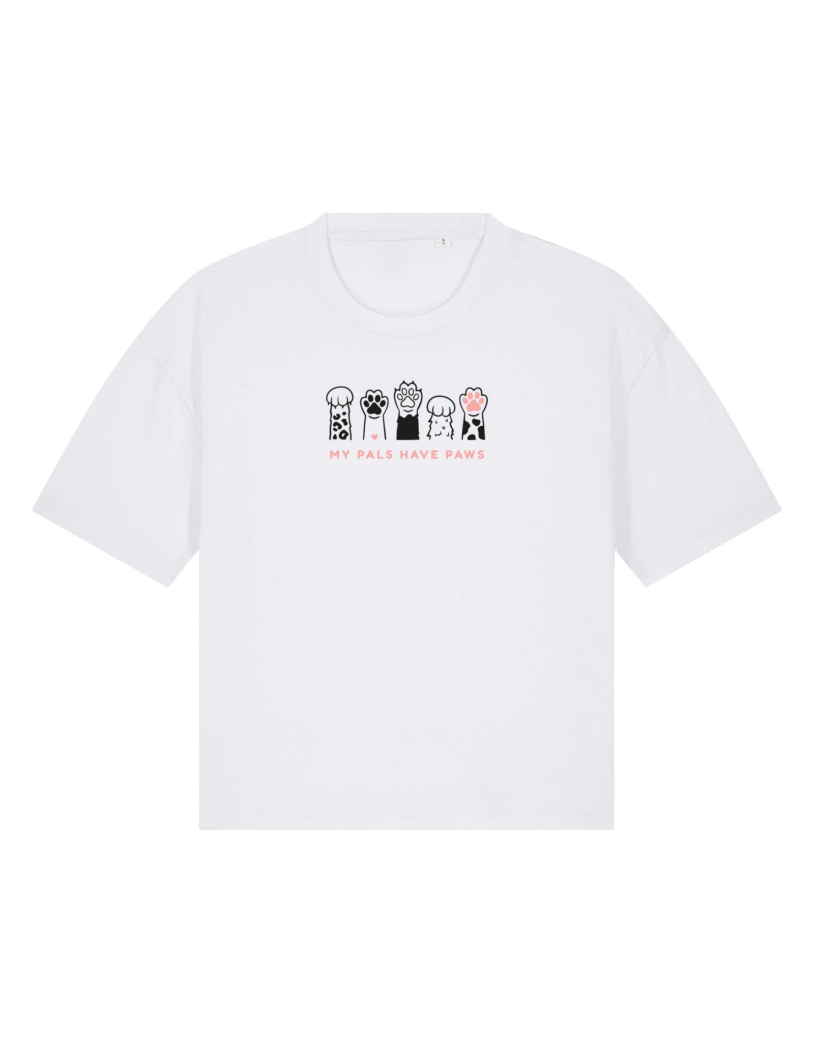 My Pals Have Paws Embroidered Boxy Organic Cotton Tee