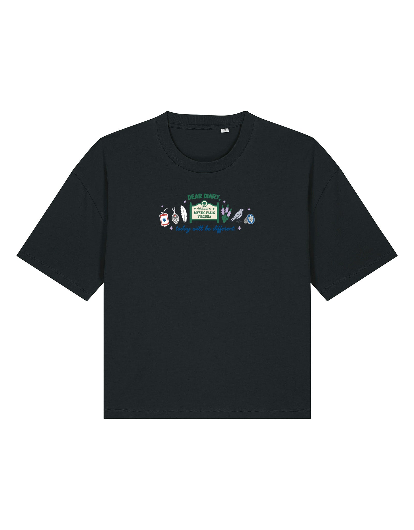 Mystic Embroidered Boxy Organic Cotton Tee
